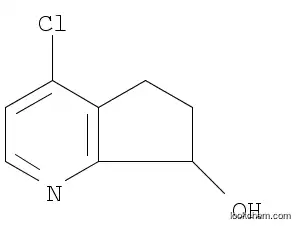 Molecular Structure of 126053-15-4 (4-Chloro-6,7-dihydro-5H-cyclopenta-pyridin-7-OL)